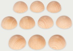 Tickit Natuurlijke Houten Halve Bollen