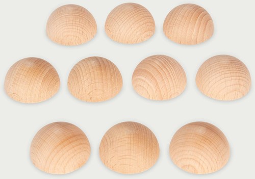 Tickit Natuurlijke Houten Halve Bollen