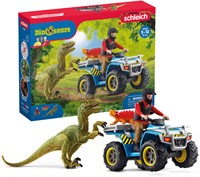 Schleich Dinosaurs Vlucht op de quad voor Velociraptor-2