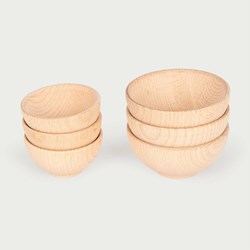 Tickit Natuurlijke Houten Kommen groot