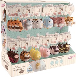 NICI - Assortiment knuffel mymochi mini's 5cm 12 designs 36st in display 37x14x34,5cm