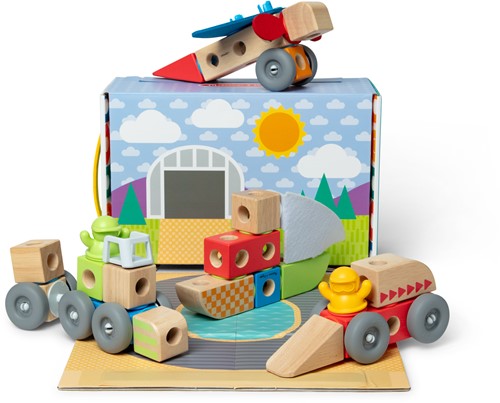Melissa & Doug - Blockables Vehicles Play Set (54pc)
