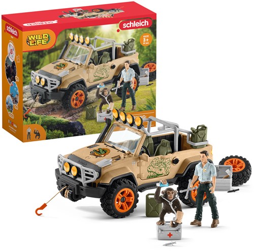 Schleich Wild Life Terreinwagen met lier-2