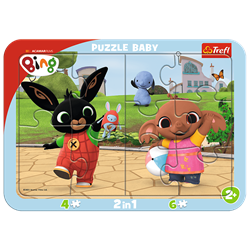 Trefl 2in1 (4, 6) Baby Frame Puzzles - Bing Games / Acamar Films Bing