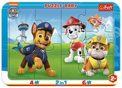 Trefl 2in1 (4, 6) Baby Frame Puzzles - Happy Paw Patrol / Viacom PAW Patrol