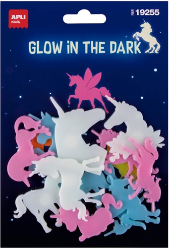 APLI - Glow In The Dark Stickers Eenhoorn 12 Stuks