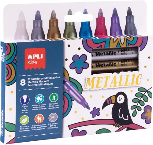 APLI - Metallic Stiften 8 stuks