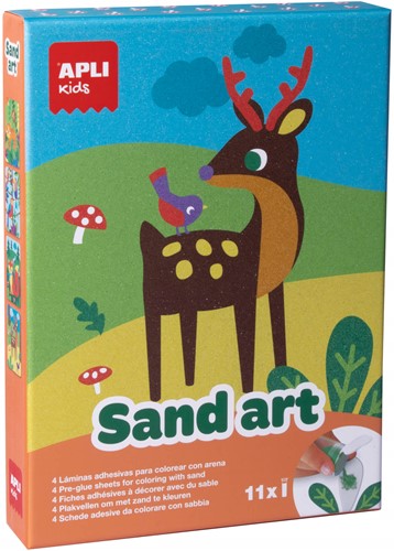 APLI - Set 4 Zandkaarten Assorti Kleur