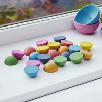 Tickit Regenboog Houten Halve Bollen-2