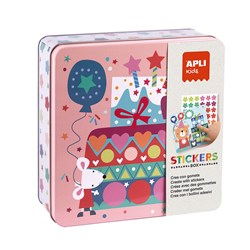 APLI - Feest stickers in blik (8 kaarten, stickers en vb)