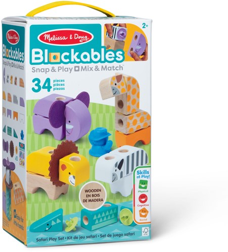 Melissa & Doug - Blockables Safari Play Set (34pc)-3