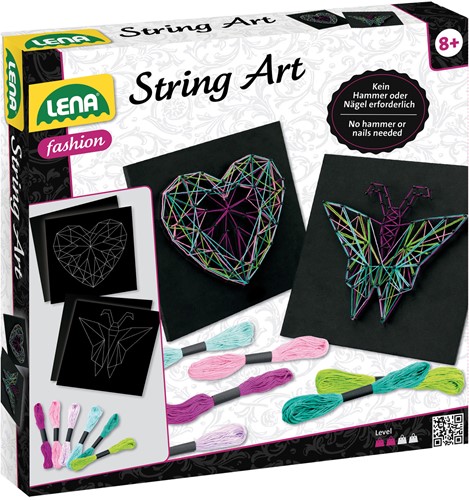 Lena String Art Butterfly & Heart - Tekenkunst