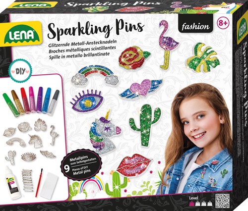 Lena Metal Sparkling Pin