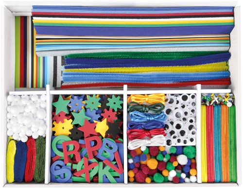 Lena Creatief Jumbo Knutselkoffer Blauw 800 pcs-2