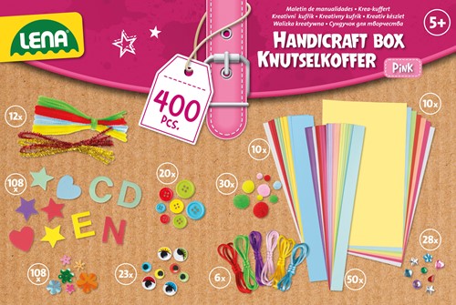 Lena Creatief Knutselkoffer Roze 400 onderdelen