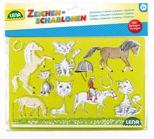 Lena Tekensjablonen Paarden en Katten-3