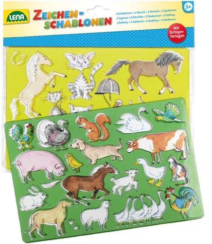 Lena Tekensjablonen Paarden en Katten