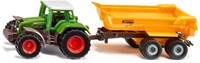Siku Fendt tractor met Krampe kiepwagen speelgoedtractor metaal/kunststof groen/geel afneembare cabine kiepbak aanhanger met rubberen lichtlopende wielen trekhaak-2