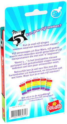 Goliath - Name 5 NL cardgame NL-2