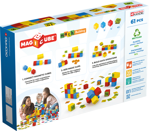 Geomag Magicube Math Building 61-delig | Magnetisch educatief speelgoed | 1-5 jaar-2