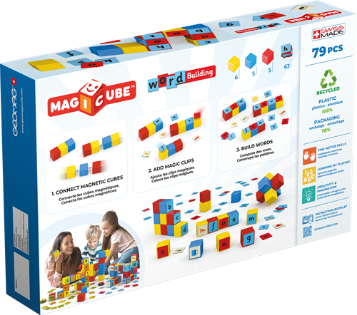 Geomag Magicube Word Building 79-delig | Magnetisch speelgoed | 1-5 jaar-2