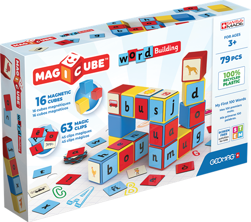 Geomag Magicube Word Building Recycled Clips 79 pcs