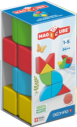 Geomag Magicube Full Color Recycled Blocks Crystal 24 pcs
