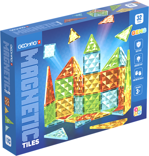 Geomag Magnetic Tiles Gems 32 pcs
