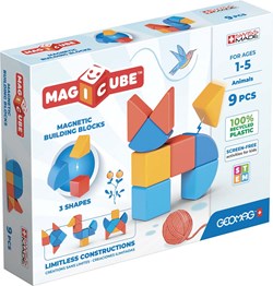 Geomag Magicube Animals 9-delig | Magnetisch speelgoed | 1-5 jaar