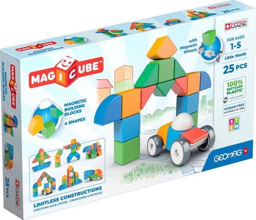 Geomag Magicube Little World 25-delig | Magnetisch speelgoed | 1-5 jaar