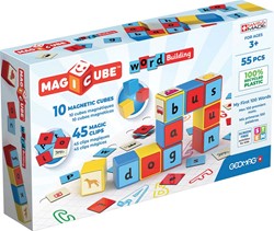 Geomag Magicube Word Building 55-delig | Magnetisch educatief speelgoed | 1-5 jaar