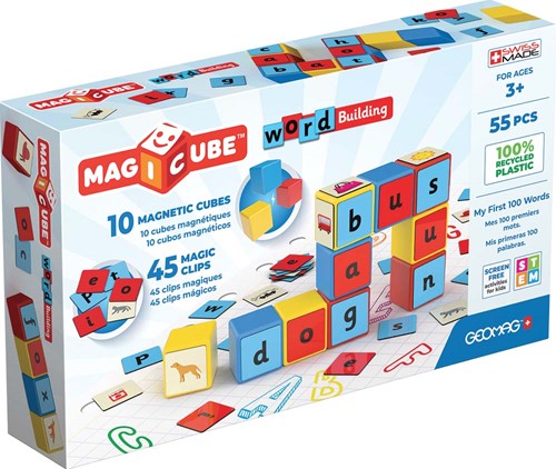 Geomag Magicube Word Building Recycled Clips 55 pcs