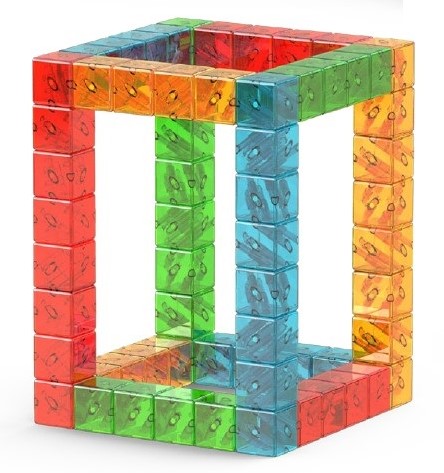 Geomag Magicube Gem Colors Crystal 64-delig | Magnetisch speelgoed 1-5 jaar-3