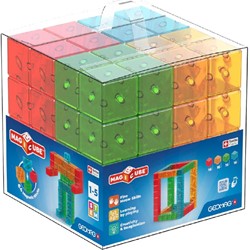 Geomag Magicube Gem Colors Crystal 64-delig | Magnetisch speelgoed 1-5 jaar