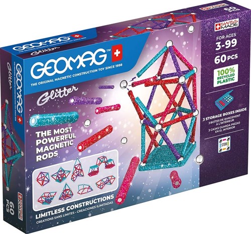 Geomag Glitter Recycled Panels 60 pcs