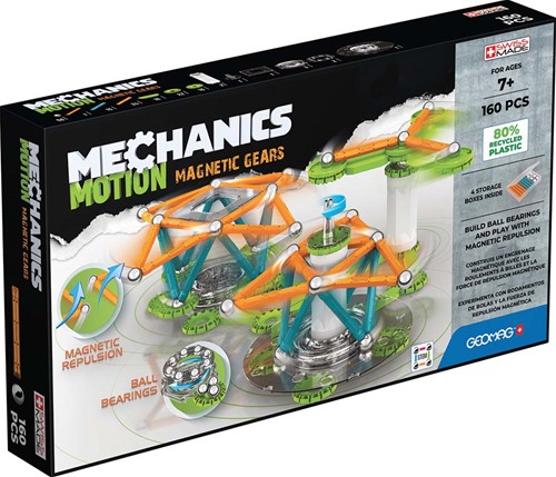 Geomag Mechanics Motion Recycled 3 Magnetic Gears 160 pcs