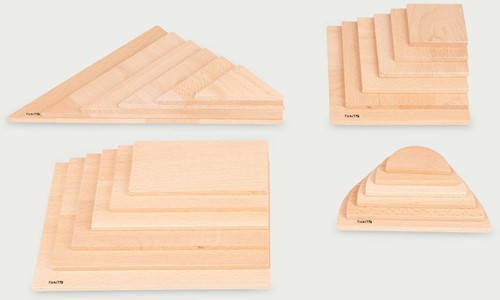 Tickit Natuurlijke Houten Architect Panelen Set