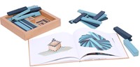 Kapla - set no.21: art book + 20 light blue planks & 20 dark blue planks-3