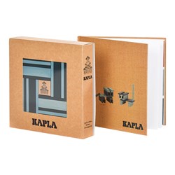 Kapla - set no.21: art book + 20 light blue planks & 20 dark blue planks
