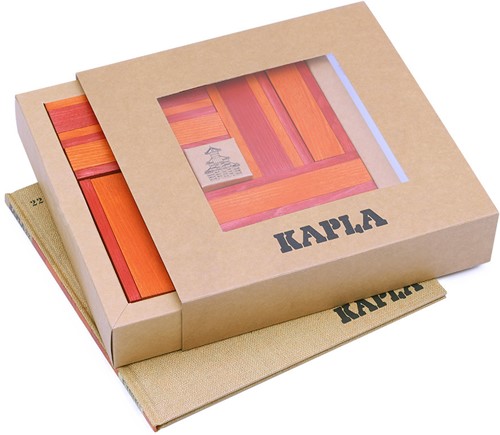 Kapla - set no.22: art book + 20 red planks & 20 orange planks-2