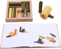 Kapla - set no.23: art book + 20 light yellow & 20 green planks-2