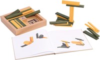 Kapla - set no.23: art book + 20 light yellow & 20 green planks-3