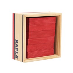 Kapla - 40 SQUARES - Colored planks red