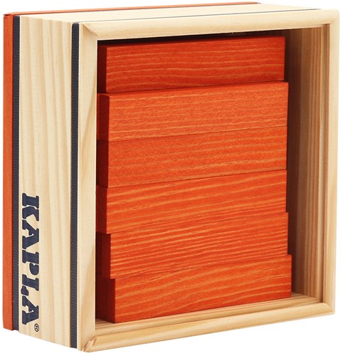 Kapla - 40 SQUARES - Colored planks orange