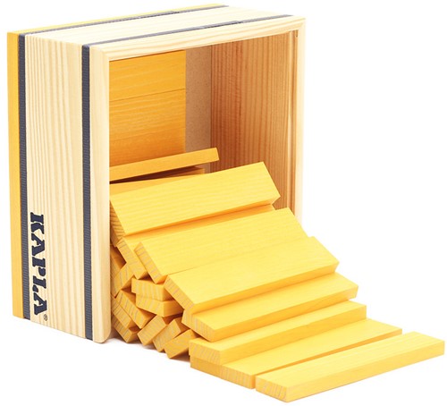 Kapla - 40 SQUARES - Colored planks yellow-2