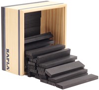 Kapla - 40 SQUARES - Colored planks black-2
