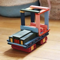 Kapla - 100 OCTOCOLOR CASE : 100 planks in eight colours-3