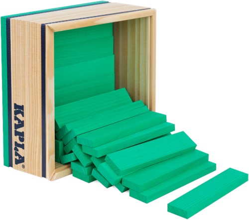 Kapla - 40 SQUARES - Colored planks light green-2