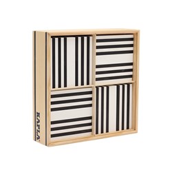 Kapla - 100 BLACK & WHITE CASE : 50 black & 50 white planks