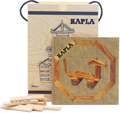 Kapla - 280 CHEST : 280 natural planks + 1 brown book-2
